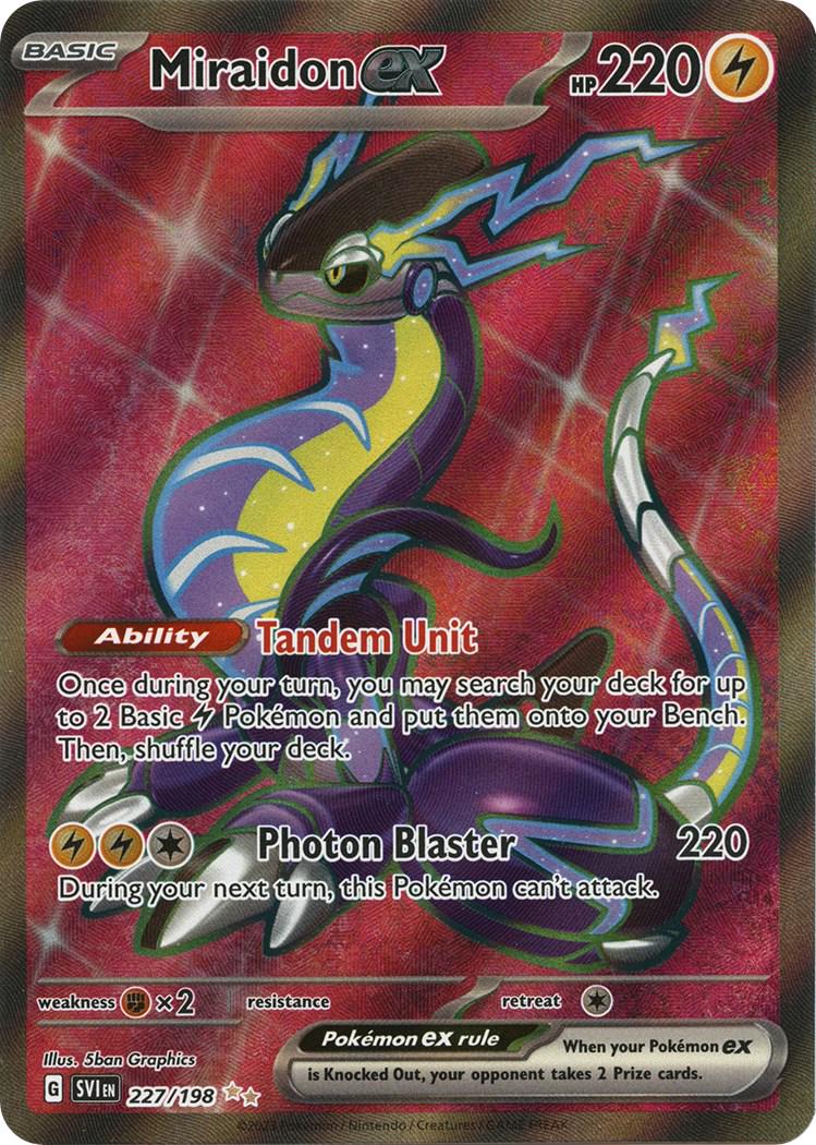pokemon card miraidon price Miraidon 2023 Scarlet & Violet: Black Star Promo #SVP013 Scarlet & Violet Base Elite Trainer Box Price Guide
